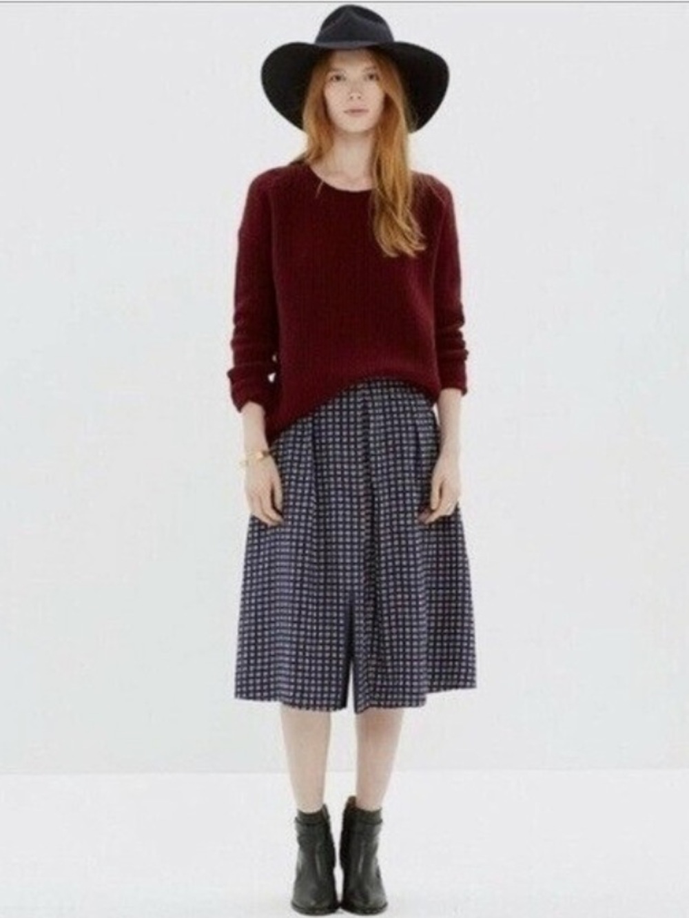 Madewell 100 % Silk Ascot Geo Printed Midi Skirt Size 12 In New Condition